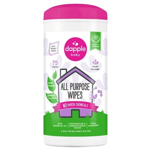 Dapple All Purpose Wipes Baby, Hint of Lavender, 75 Count Canister - Picture 1 of 1